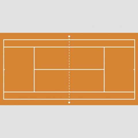 Plan terrain de tennis